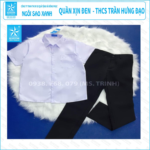 QUẦN XỊN NAM MÀU ĐEN - THCS TRẦN HƯNG ĐẠO